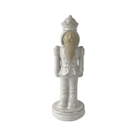 CERAMIC WHITE NUTCRACKER: MEDIUM