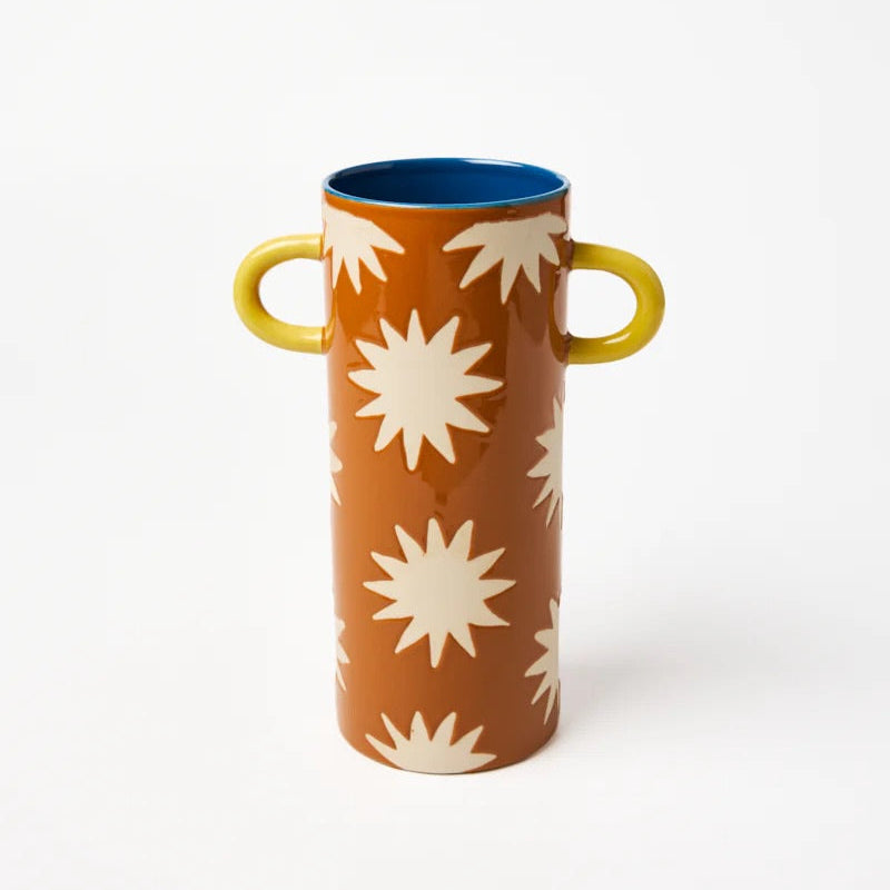 J & CO GRIFFE TALL VASE: MUSTARD STAR