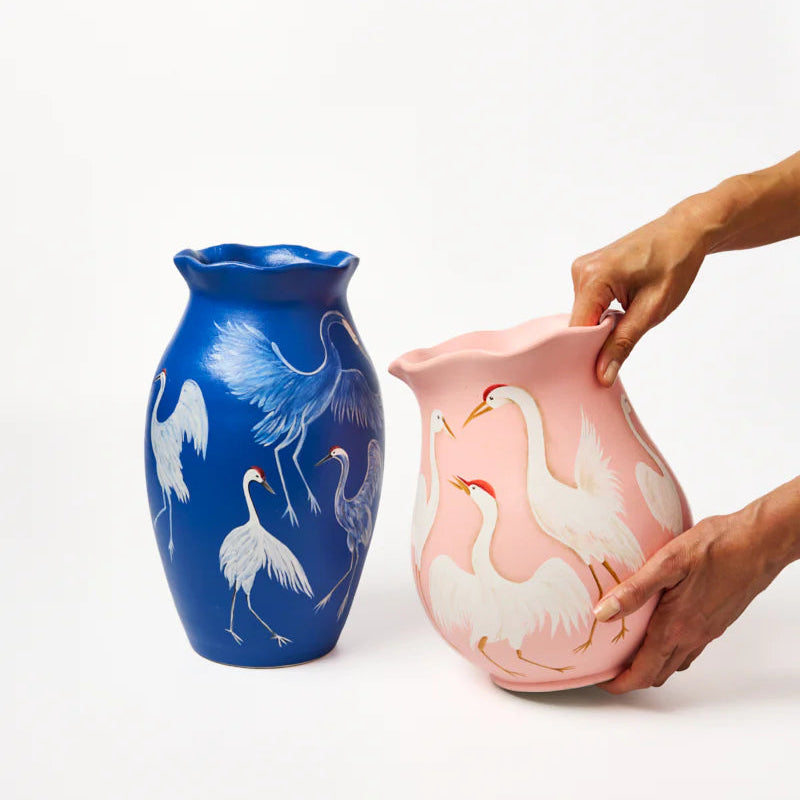J & CO ODETTE VASE: SAPPHIRE