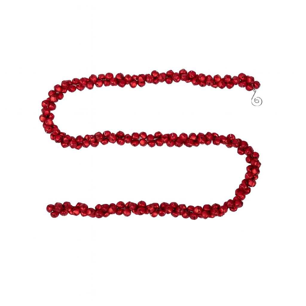 METAL BELL GARLAND: RED