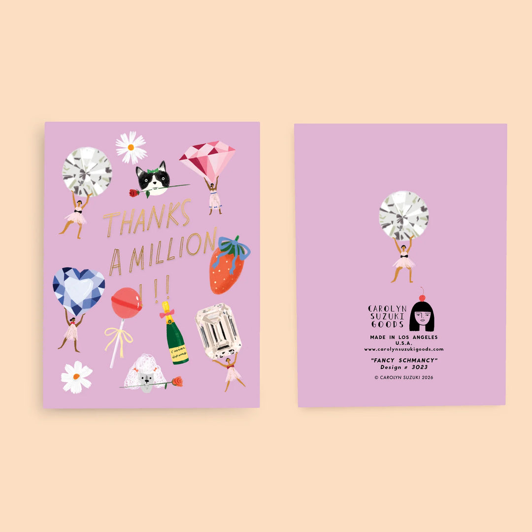 CAROLYN SUZUKI FANCY SCHMANCY THANK YOU CARD