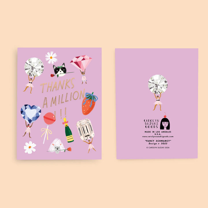 CAROLYN SUZUKI FANCY SCHMANCY THANK YOU CARD