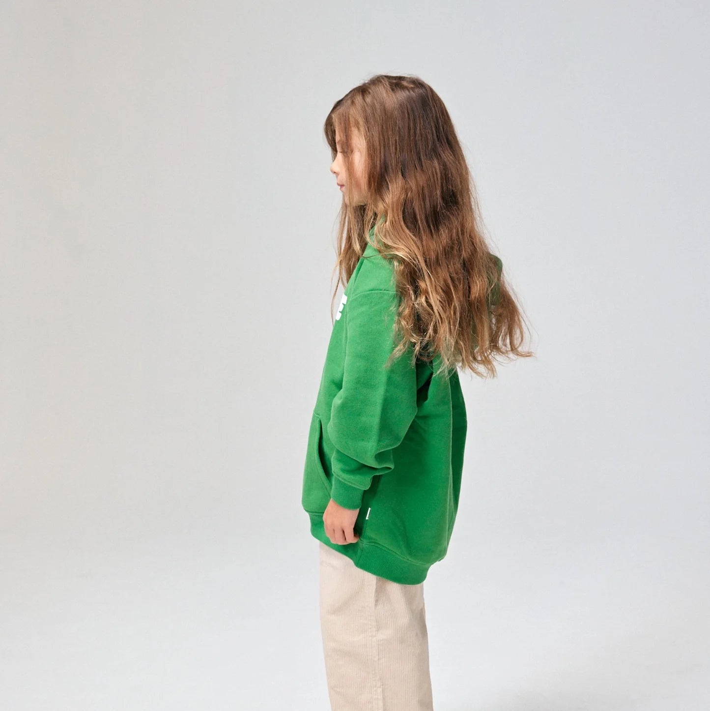 SONNIE PUFF PRINT HOODIE: KERMIT GREEN