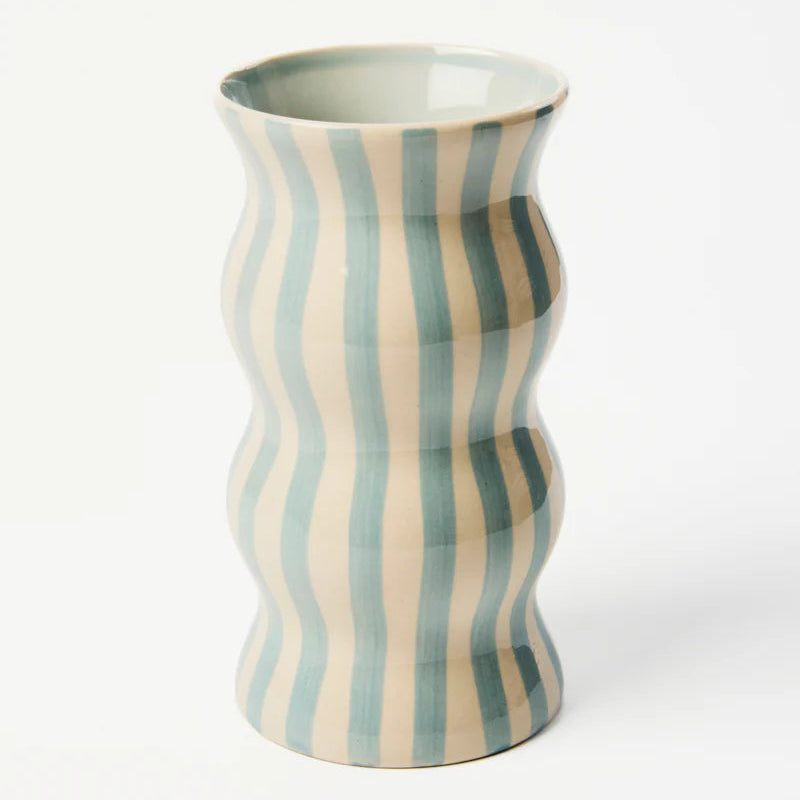 J & CO PALMA VASE: PALE BLUE