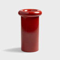 KLEVERING TURBAN VASE: BURGUNDY