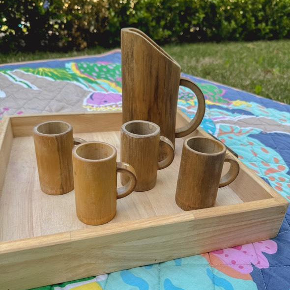 QTOYS BAMBOO JUG AND CUP CET