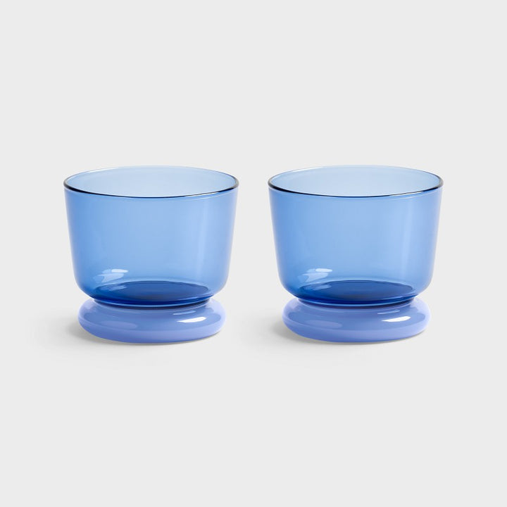 KLEVERING DEW GLASS 2PC SET: BLUE