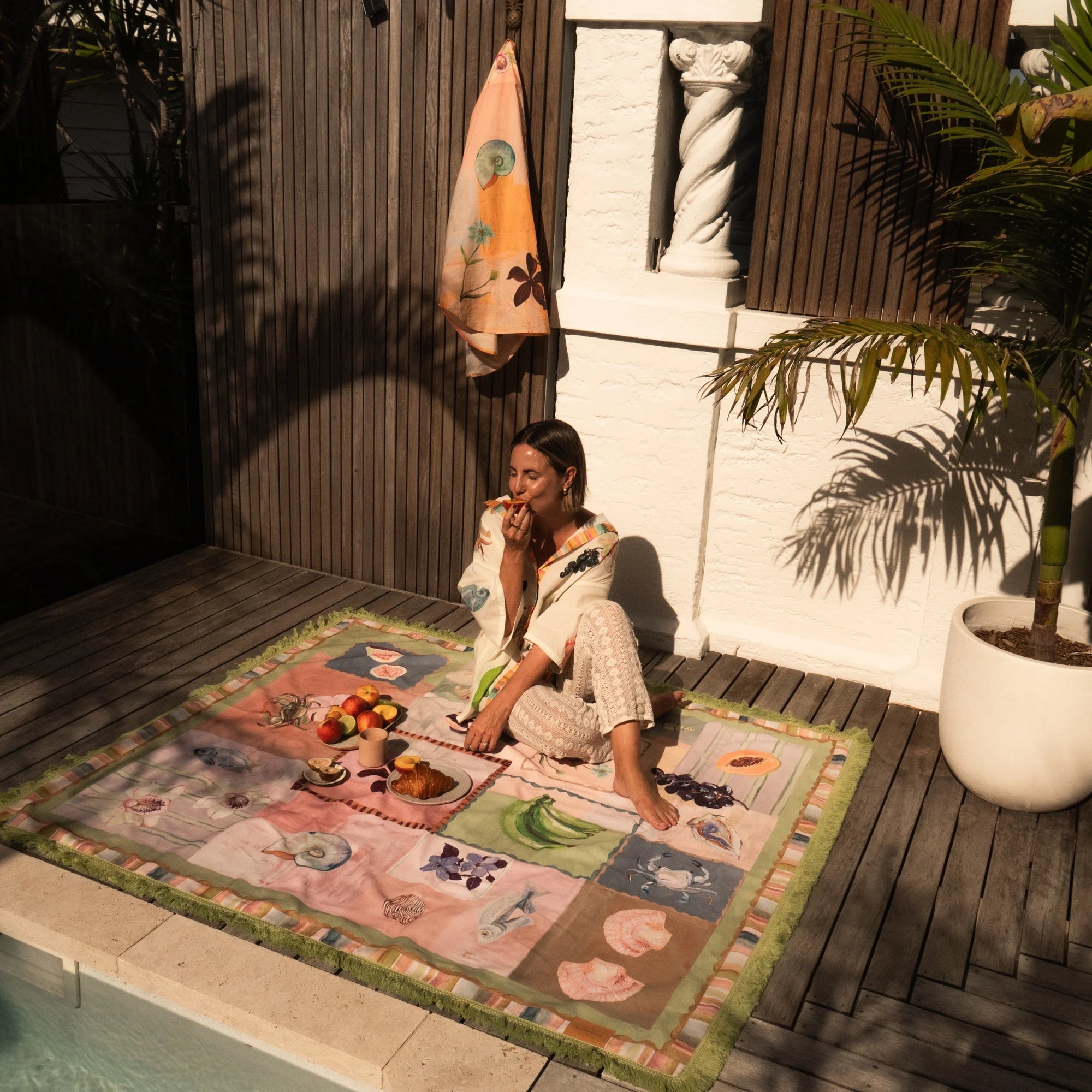 WF X ANNIE EVERINGHAM SARONG: PASTEL SEA