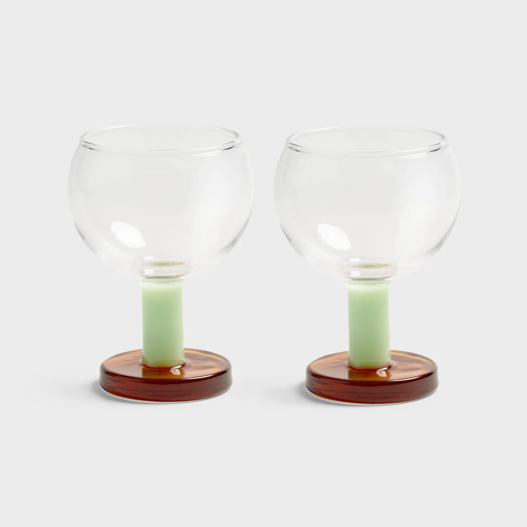 KLEVERING CANTINE GLASS 2PC SET: AMBER