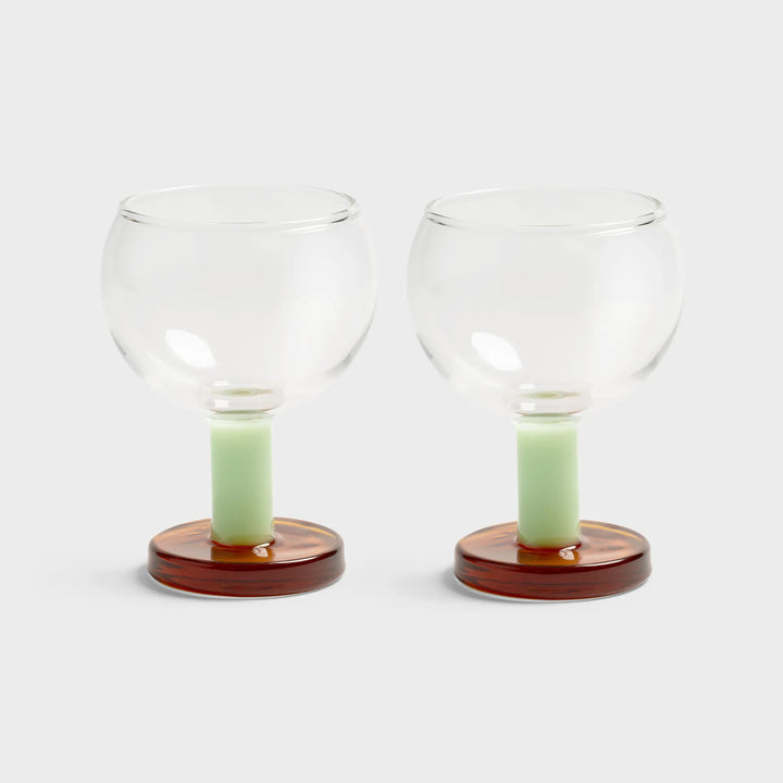 KLEVERING CANTINE GLASS 2PC SET: AMBER
