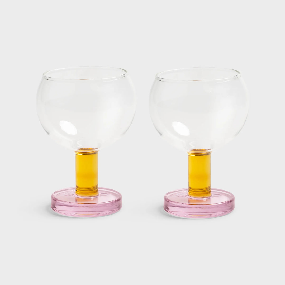 KLEVERING CANTINE GLASS 2PC SET: PINK