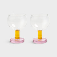 KLEVERING CANTINE GLASS 2PC SET: PINK