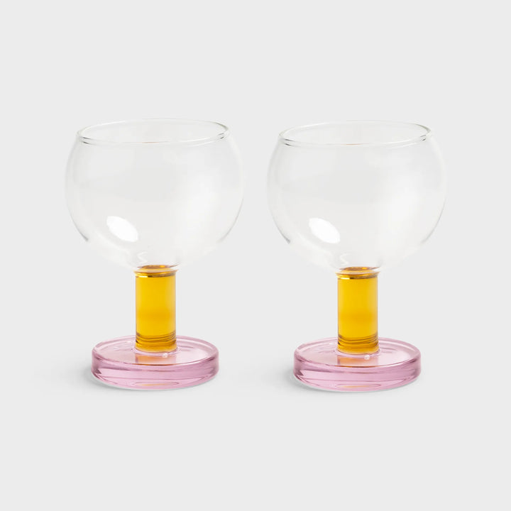 KLEVERING CANTINE GLASS 2PC SET: PINK