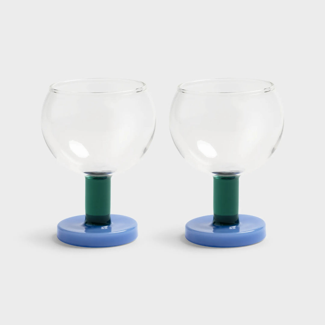 KLEVERING CANTINE GLASS 2PC SET: BLUE