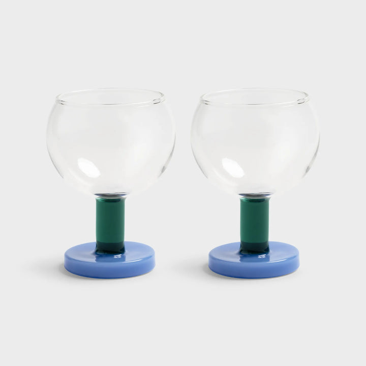 KLEVERING CANTINE GLASS 2PC SET: BLUE