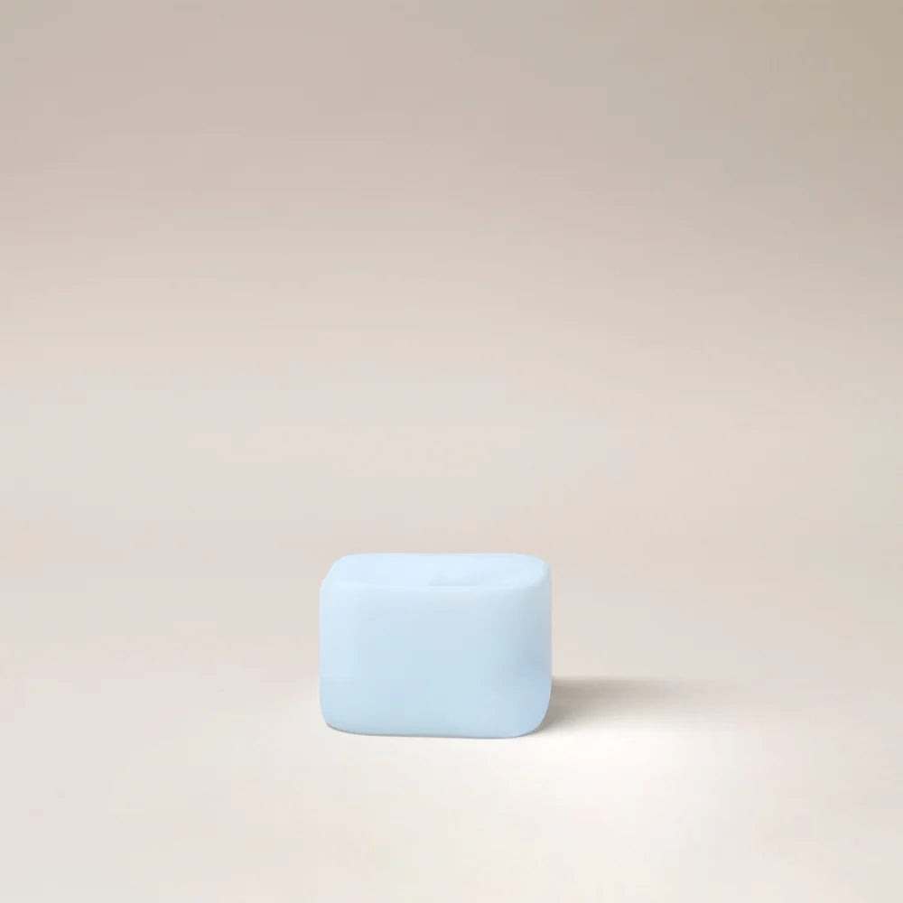 GENTLE HABITS FROSTED CUBE INCENSE HOLDER: BLUE