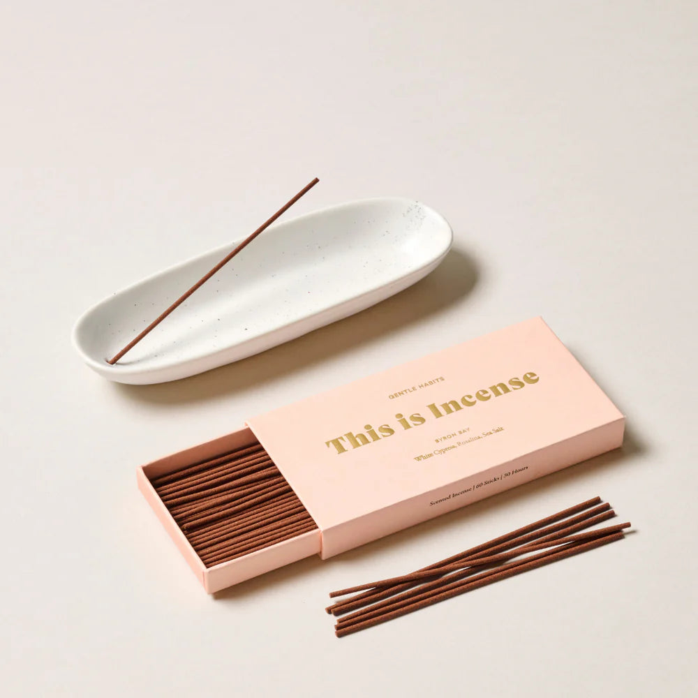 GENTLE HABITS THE COLLECTOR CERAMIC INCENSE HOLDER: WHITE