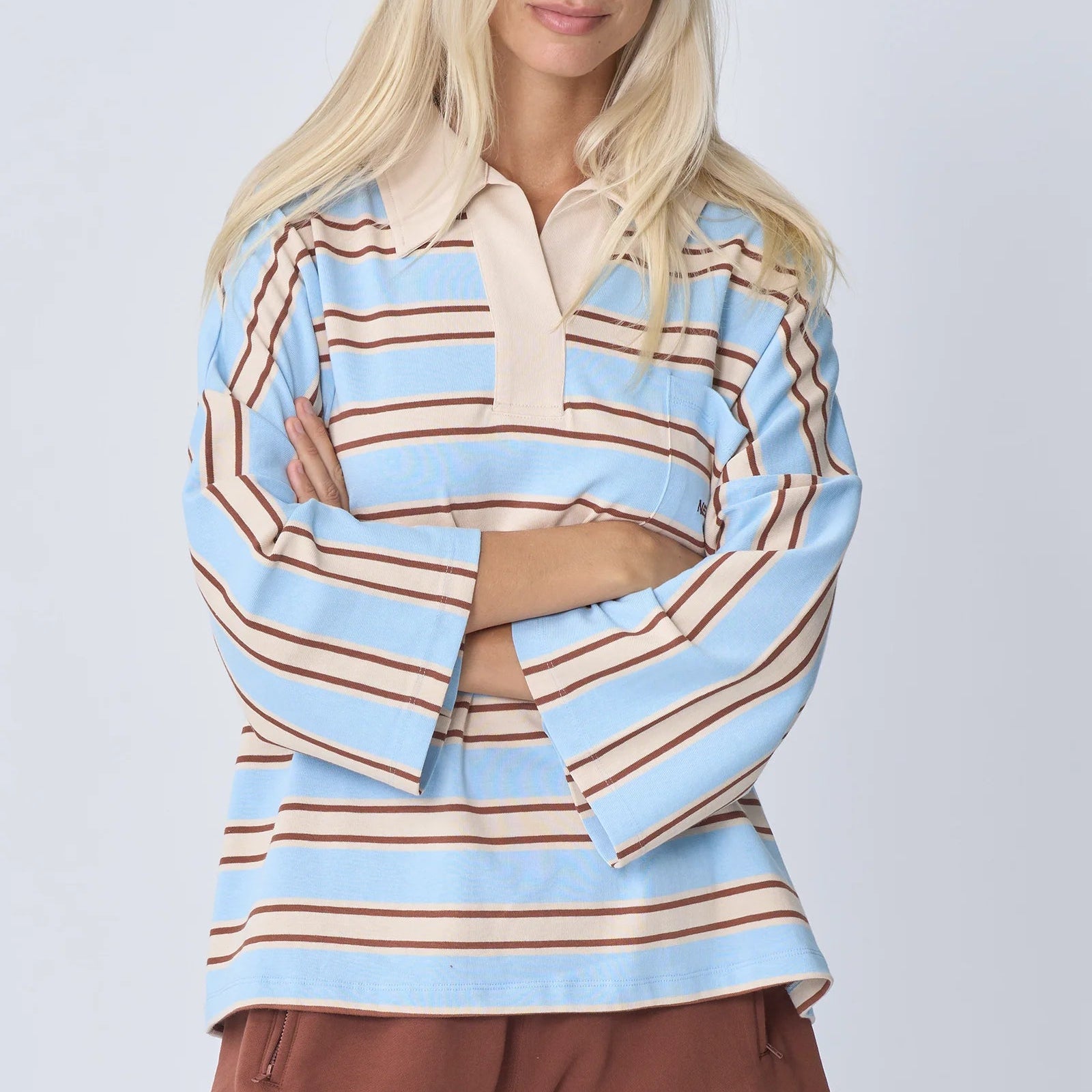 NEAR THE SEA OVERSIZED POLO: OCEAN