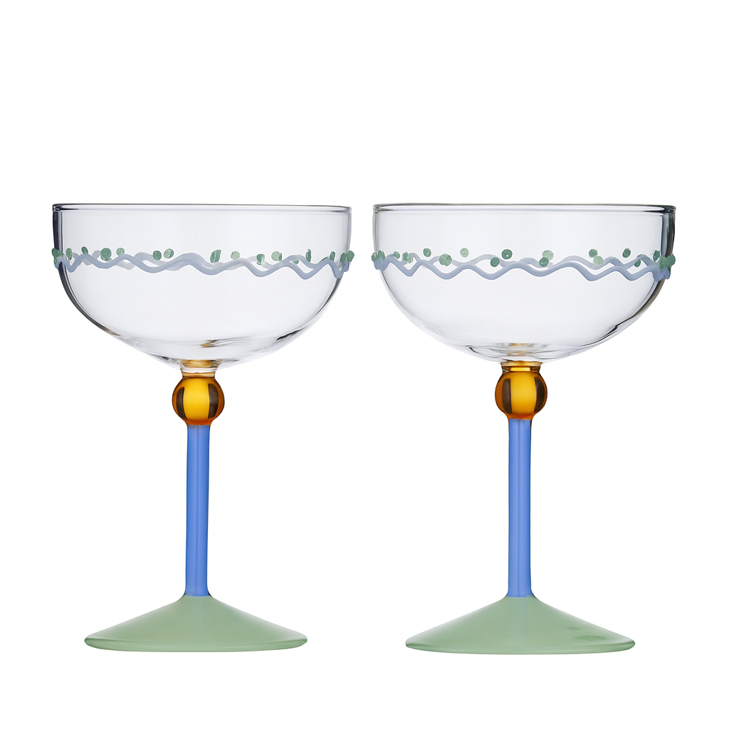 MEXICOLA COUPE GLASS 2PC