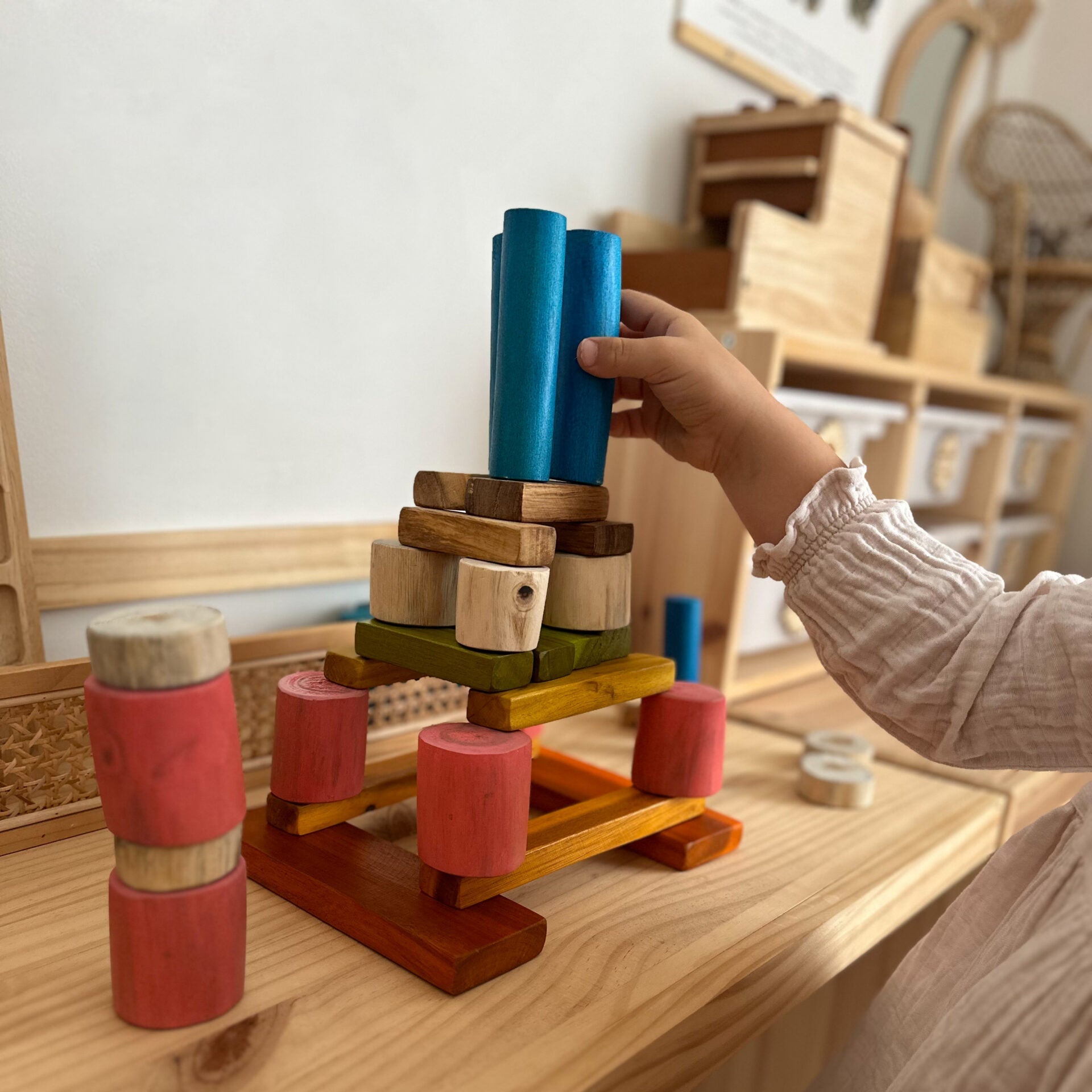 QTOYS COLOURFUL TREE BLOCKS
