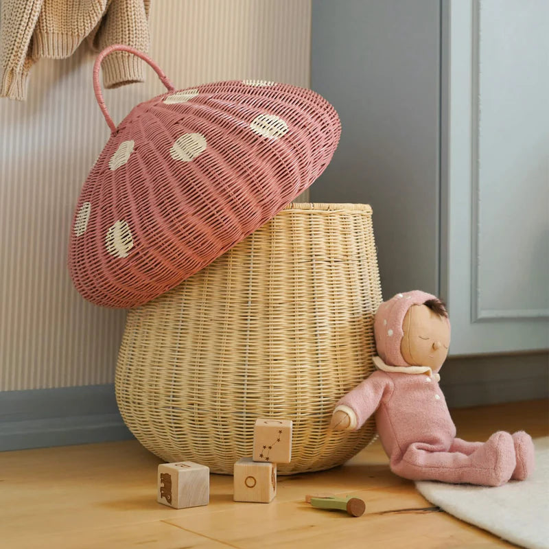 OLLI ELLA MUSHROOM STORAGE BASKET: MUSK