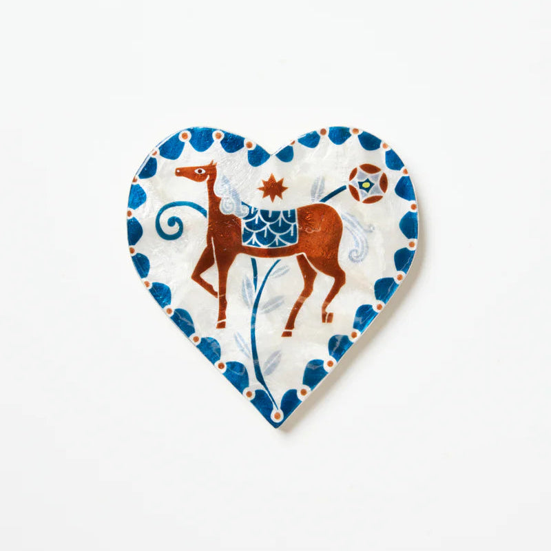 J & CO PALOMA HEART: WHITE HORSE