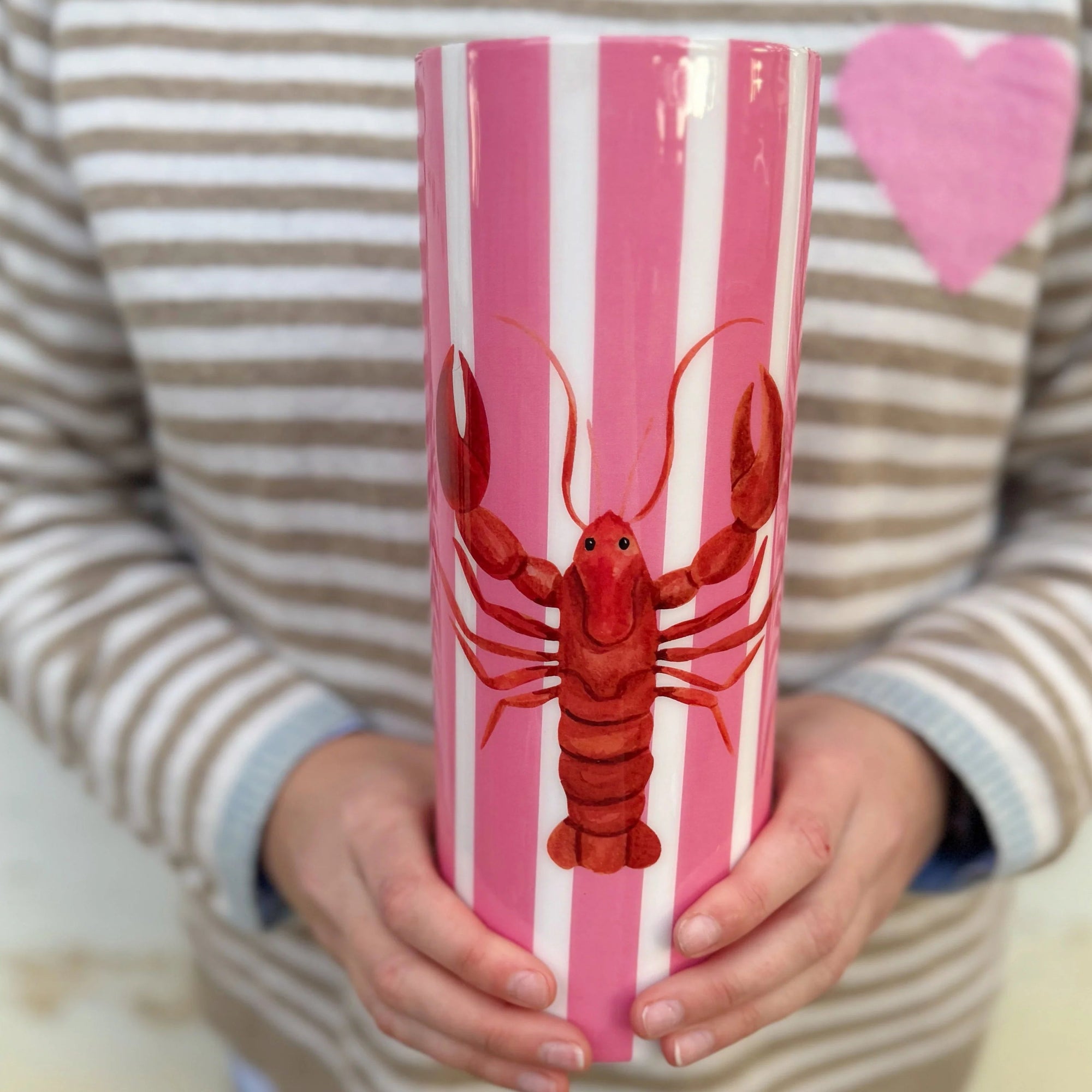 PINK LOBSTER VASE