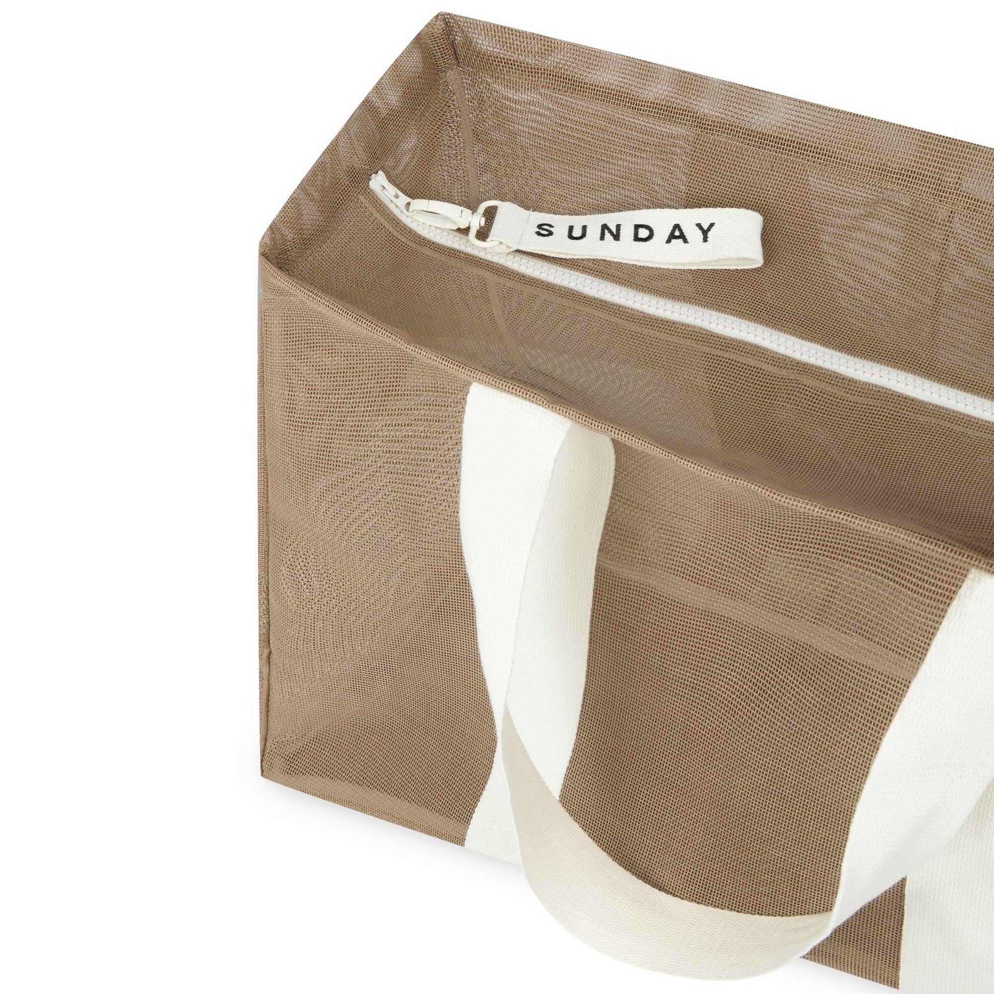 SUNDAY SUPPLY CO MESH BEACH BAG: HUSK