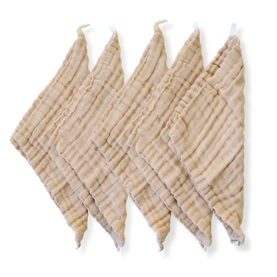FIBRE FOR GOOD BABY WIPES (5PC): BROWN