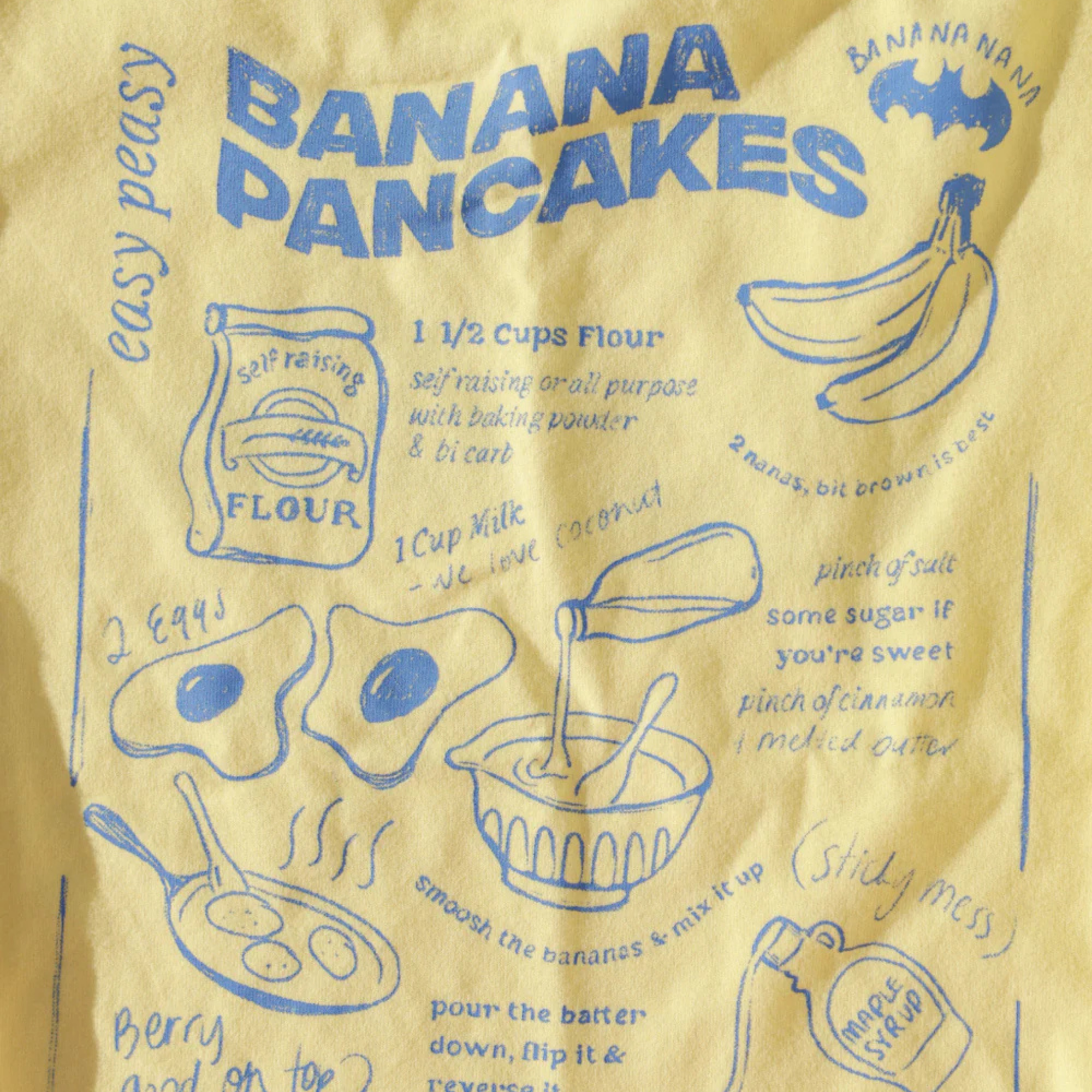 SMALL SWIM CLUB BANANA PANCAKES T SHIRT