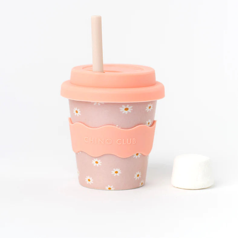 CHINO CLUB BABYCHINO CUP : PINK DAISY /  4OZ