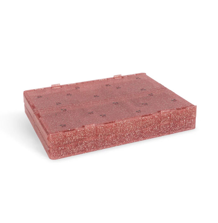KONGES SLOJD GLITTER STORAGE BOX 2PC: SPARKLING BLUSH