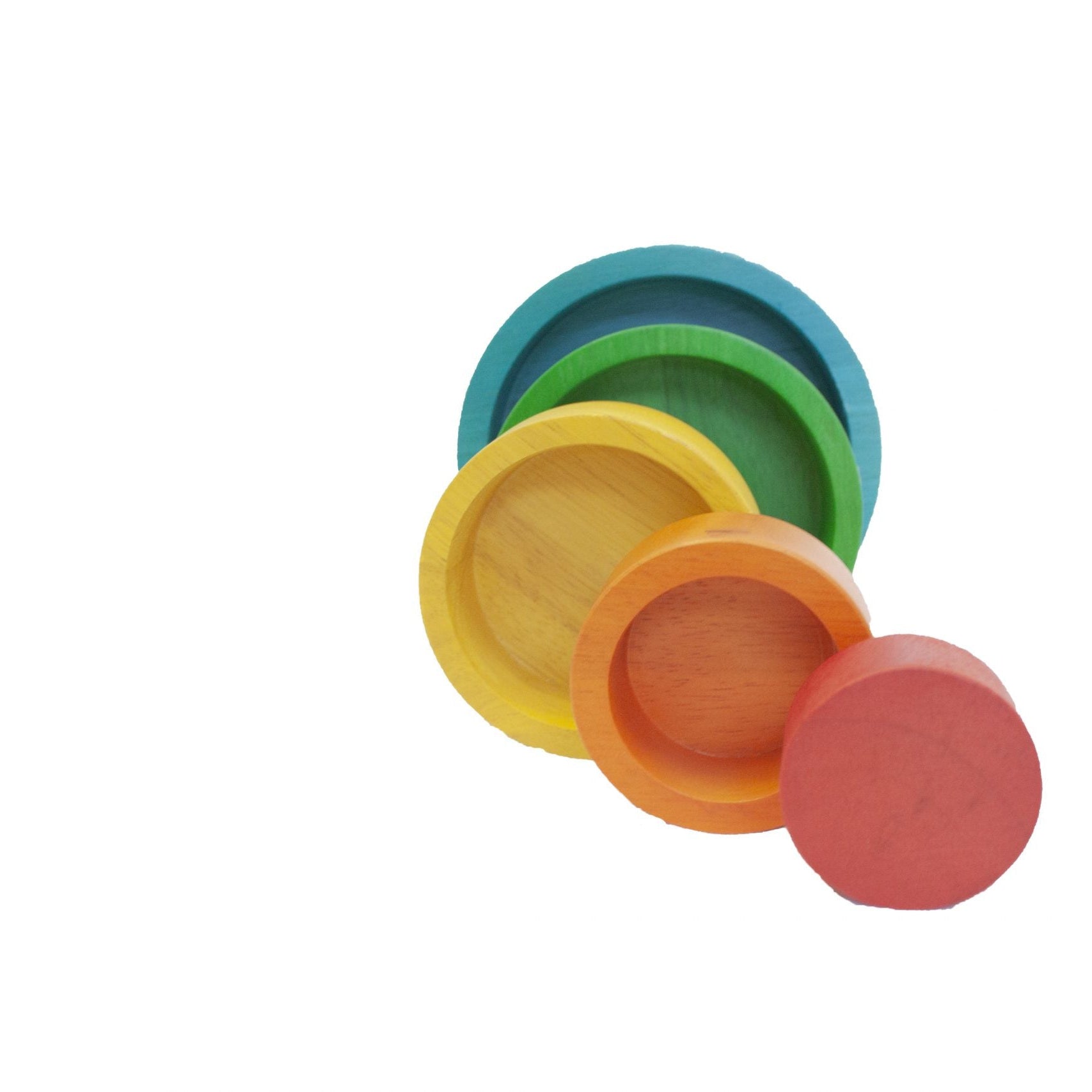 QTOYS COLOURED STACKING BOWLS