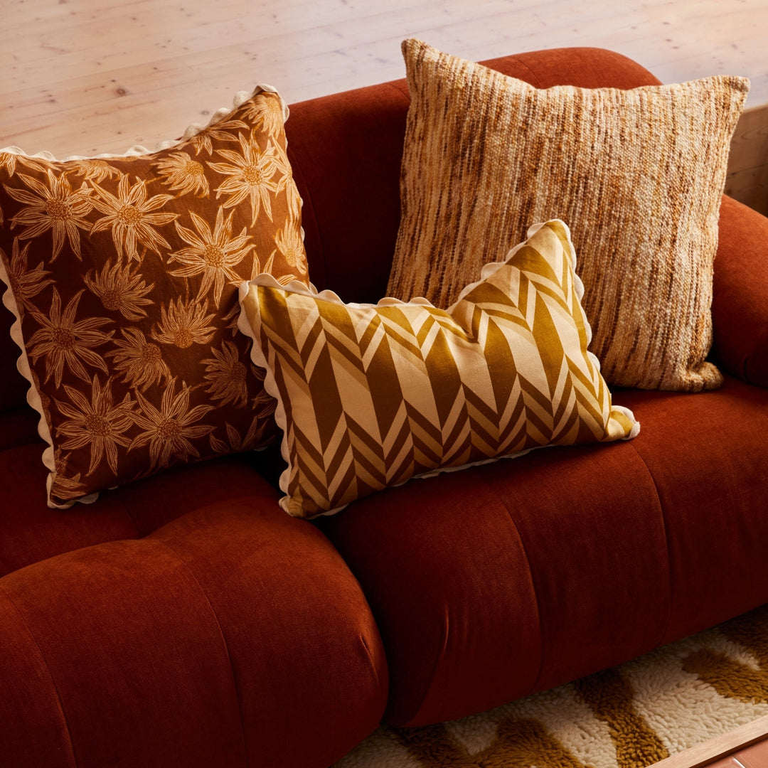 BONNIE AND NEIL WOOL MARLE CUSHION: CREAM/ 60CM, lifestyle