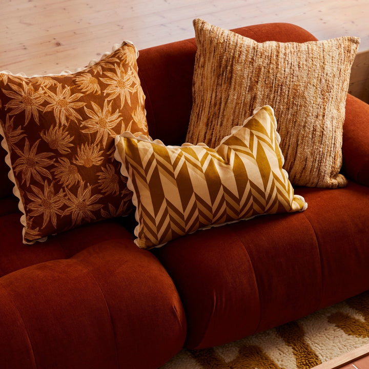 BONNIE AND NEIL WOOL MARLE CUSHION: CREAM/ 60CM, lifestyle