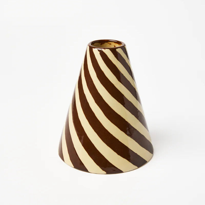 J & CO JESTER VASE: CHOCOLATE SWIRL