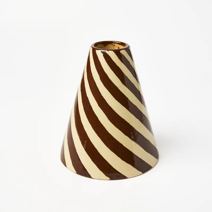 J &amp; CO JESTER VASE: CHOCOLATE SWIRL