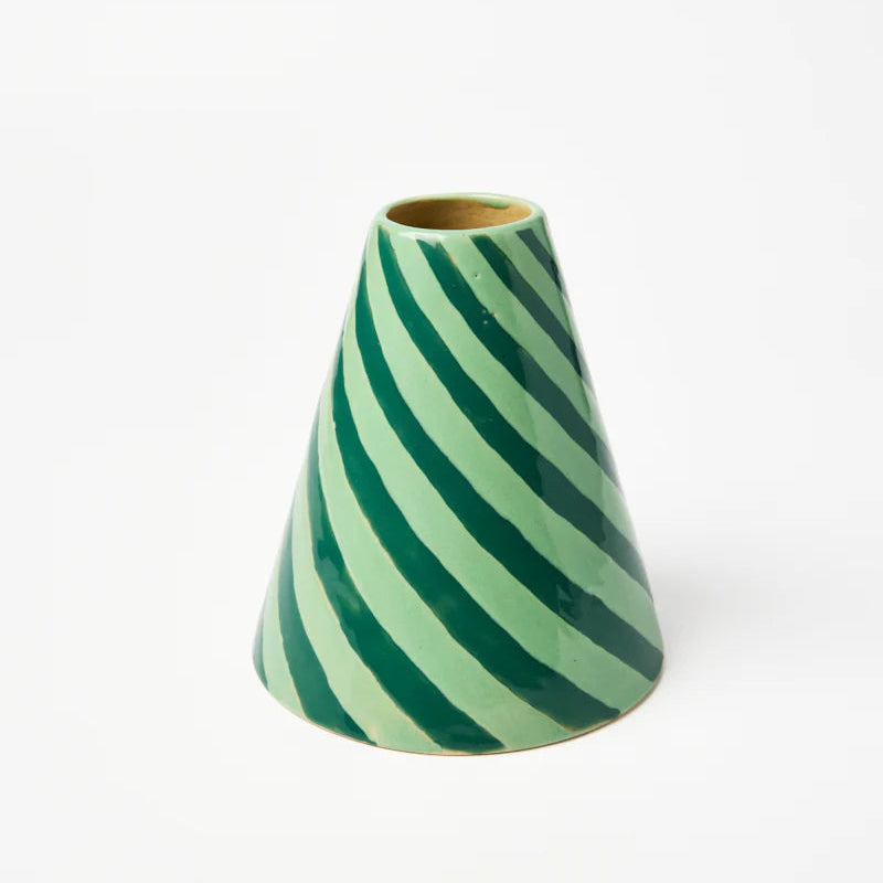 J & CO JESTER VASE: MINT SWIRL