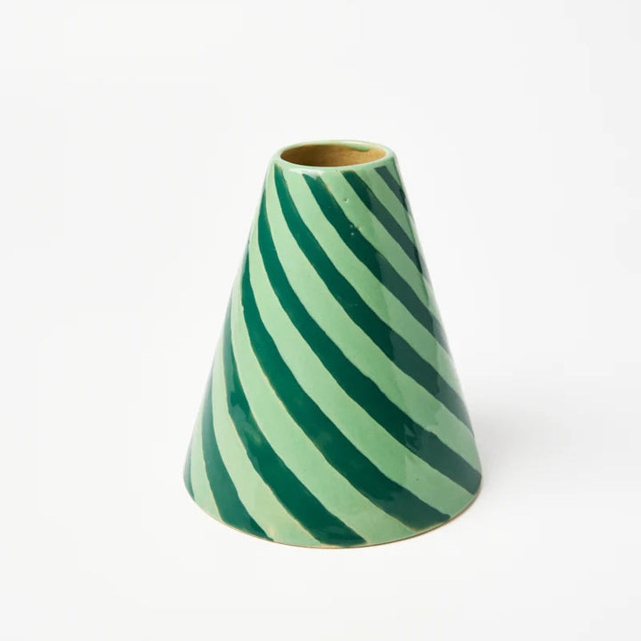 J &amp; CO JESTER VASE: MINT SWIRL