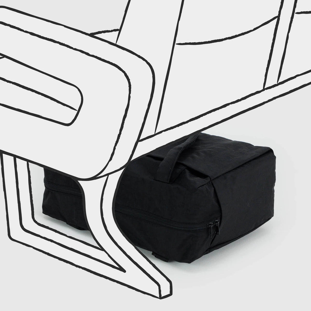 BAGGU SMALL CLOUD CARRY-ON: BLACK