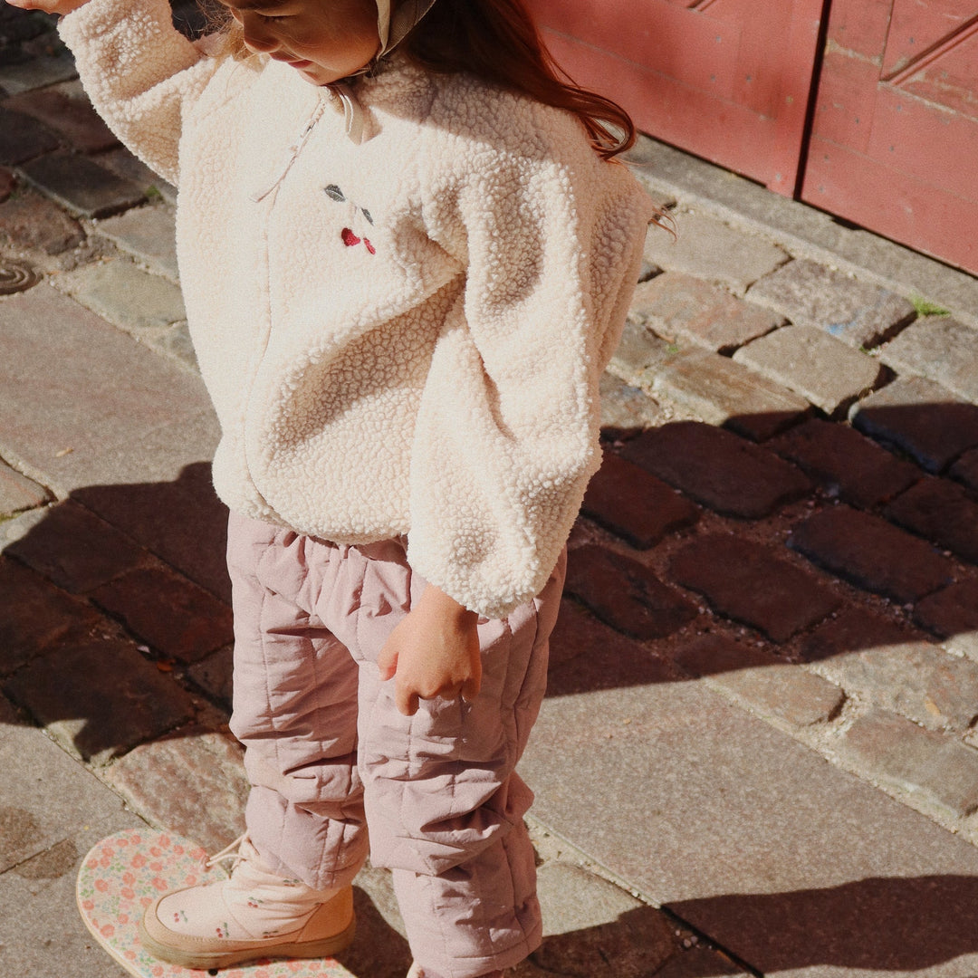 KONGES SLOJD JAZZ TEDDY BOMBER JACKET: SAND DOLLAR, lifestyle
