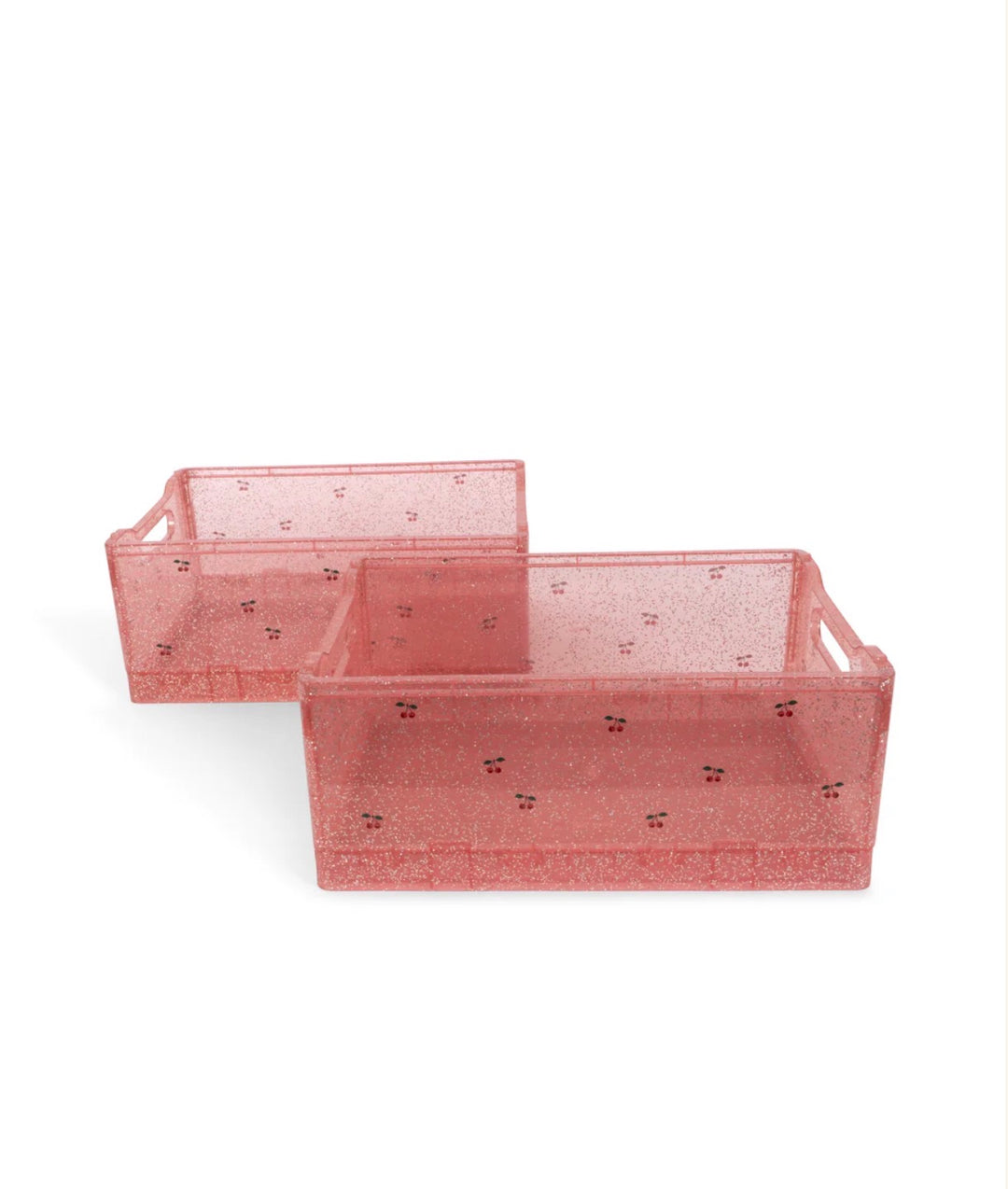 KONGES SLOJD GLITTER STORAGE BOX 2PC: SPARKLING BLUSH