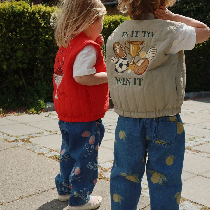 KONGES SLOJD MAGOT PANTS: LEMON DENIM, lifestyle