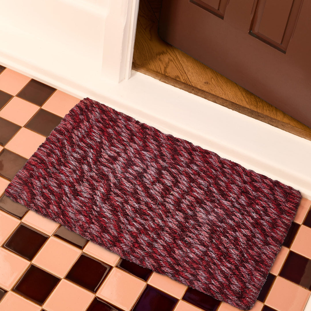 BONNIE AND NEIL WOVEN ROSE DOOR MAT, lifestyle
