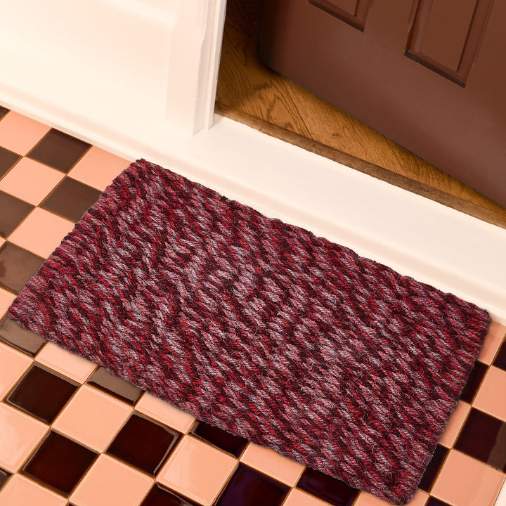 BONNIE AND NEIL WOVEN ROSE DOOR MAT, lifestyle