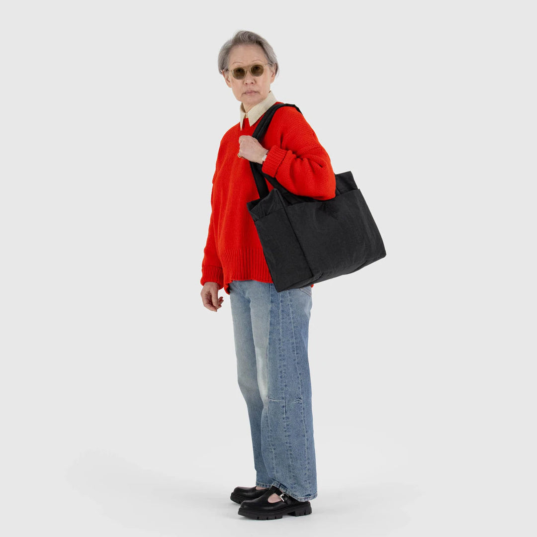 BAGGU SMALL CLOUD CARRY-ON: BLACK