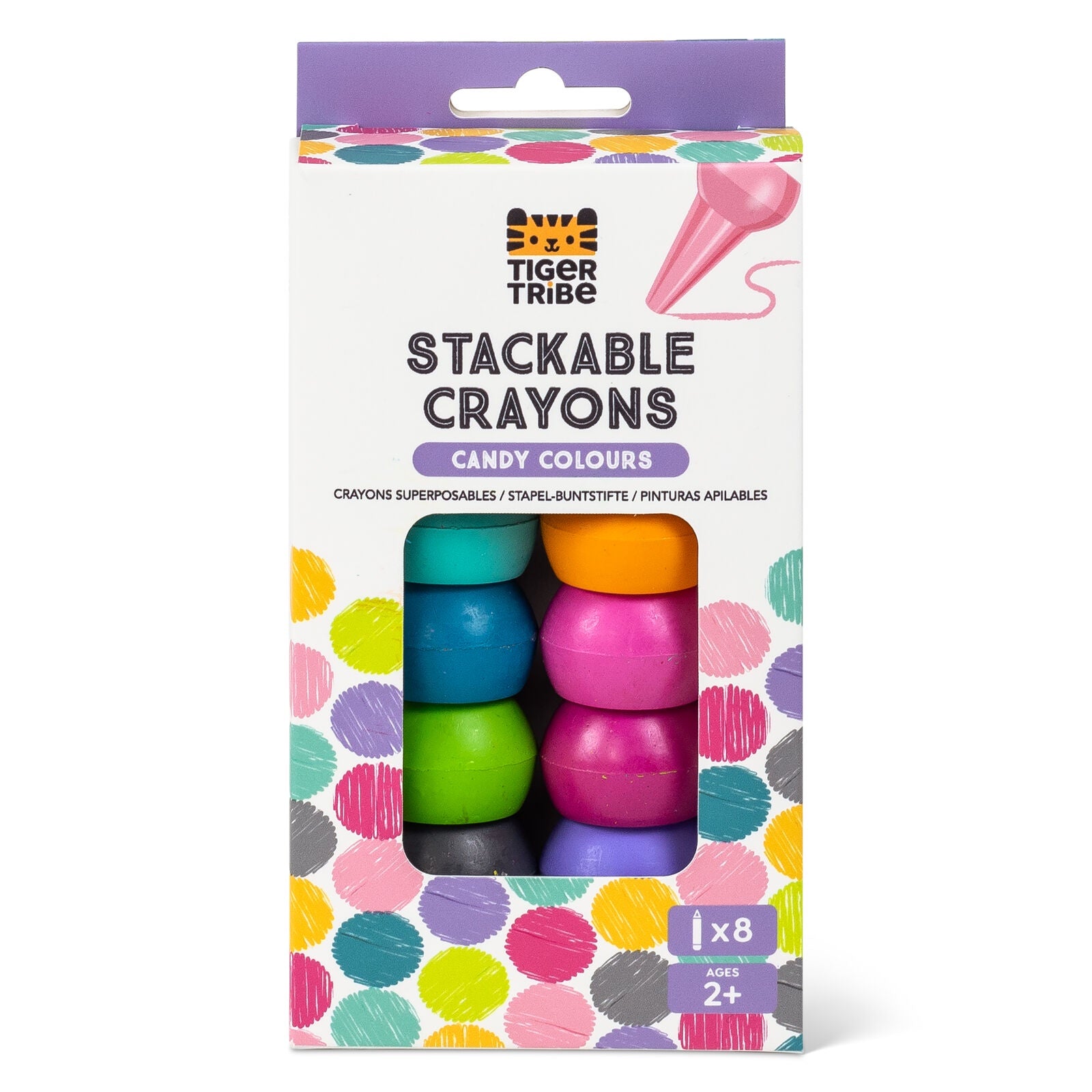 TIGER TRIBE STACKABLE CRAYONS: CANDY COLOURS