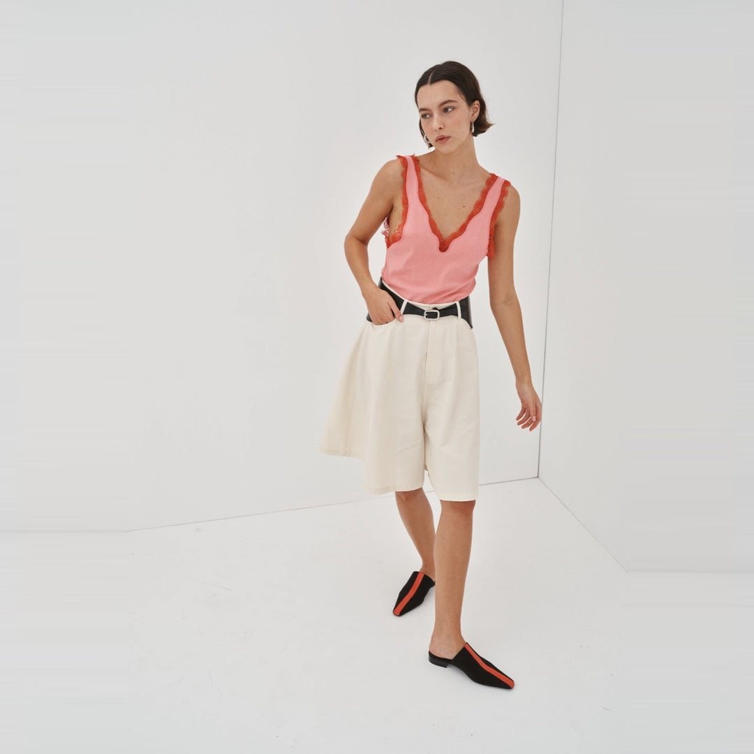 Blanca Vesper Tank in Pink, full length