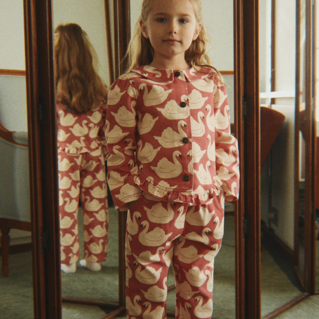 Konges Sløjd Magot Frill Pants GOTS: Swan Rose, lifestyle