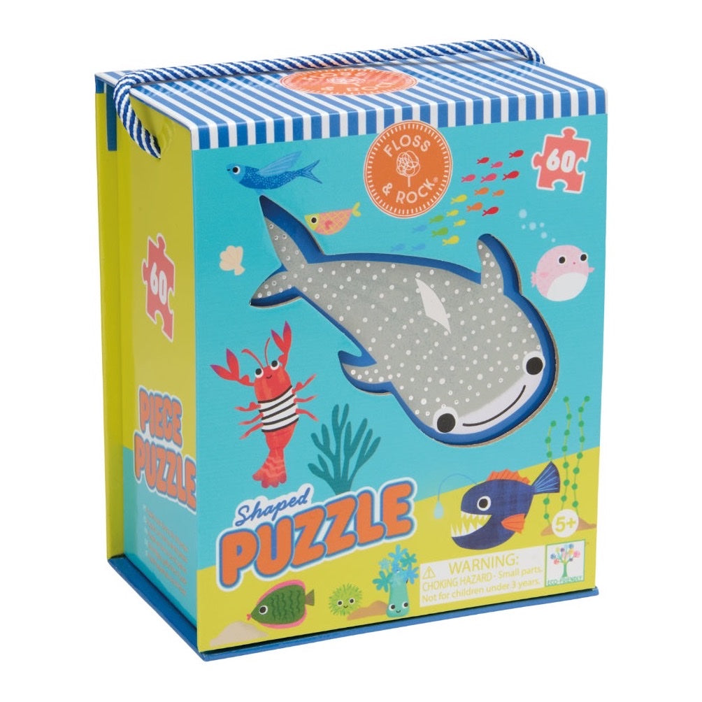 FLOSS &amp; ROCK 60 PC SHAPED JIGSAW PUZZLE, OCEAN
